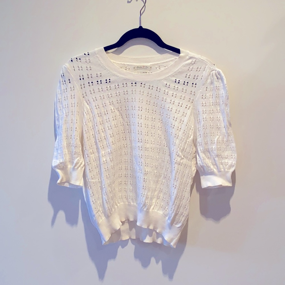 Cadenza Pointelle Sweater (size L)